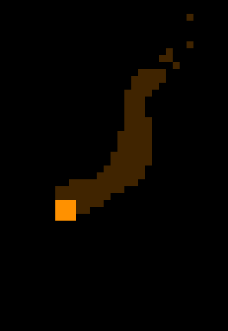 [54a90b] -an orange eye glows in the dark-