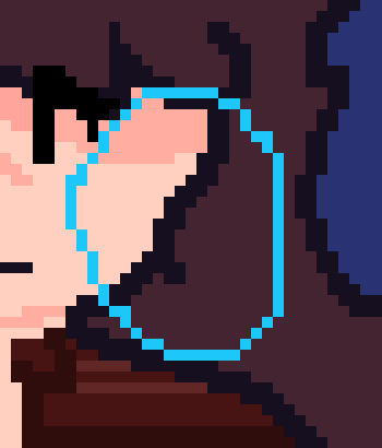 [583245] I wasn't even focused on that it's just THIS entire spot that bothers me... Whatever you are going for to me it just makes it seem like somebody dented your face...