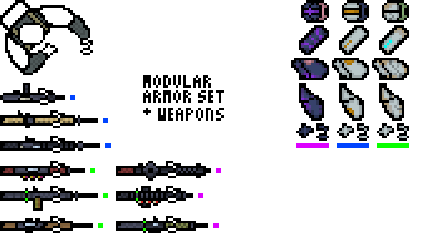 [ba5e09] Custom Armor Sprites For Top-Down-Shooter