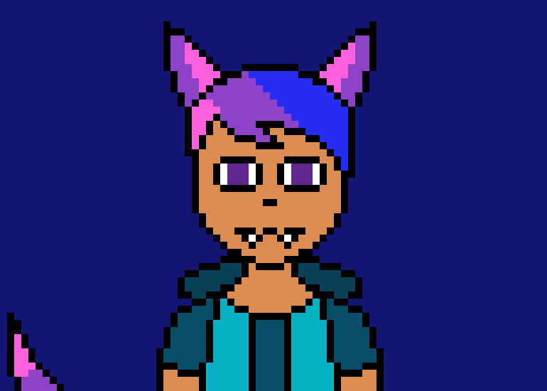 [4fbda4] *cat hiss idk and cuts the color off and goes back to chewing and give corruption*eeeeeeeeeeeeeeeee....-Evan