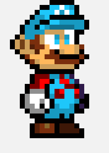 [855695] sees that they are not moving so smario rocket jumps his way near the clown)