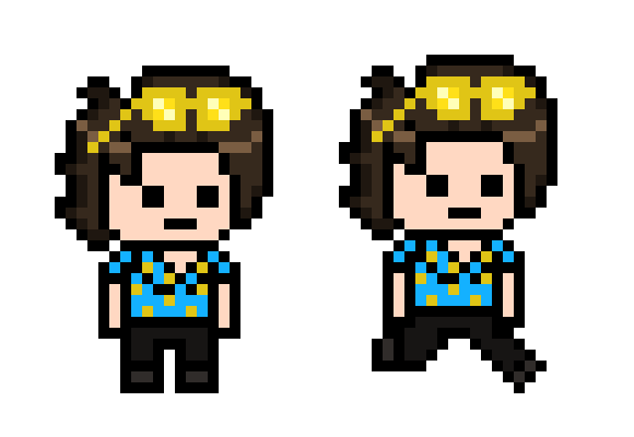 [5d9cdf]  Xavi danganronpa sprite sheet (darker)