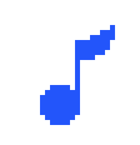 [63aad6] music note dark blue