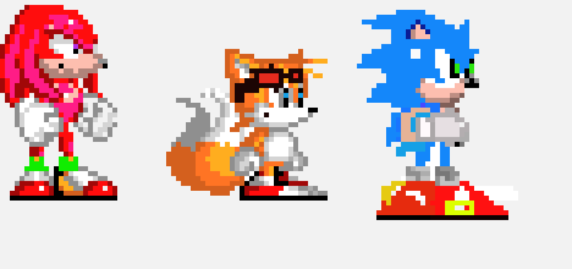 [fa8d7f] sonic tails and knuckles modern