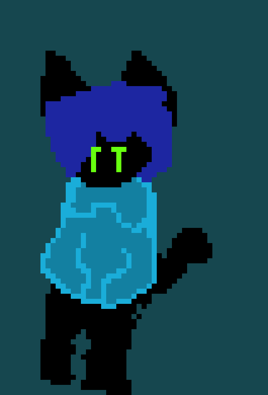 [904ba9] picks up the cat thing and looks at it.