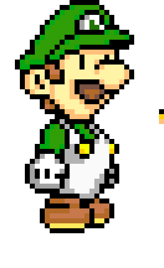 [9fa88c] *runs with blue and white person* what's you're name? - luigi