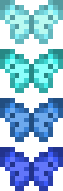 [9b9cad] Blue Butterfly Pixel Art