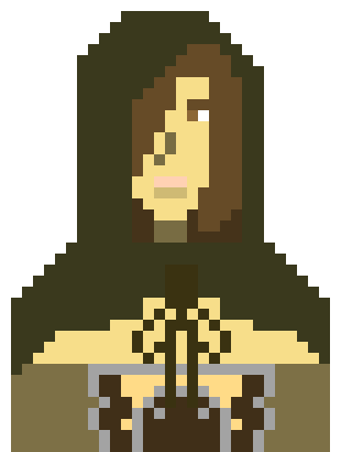 [9664c4] Emerald Maiden Pixel Art