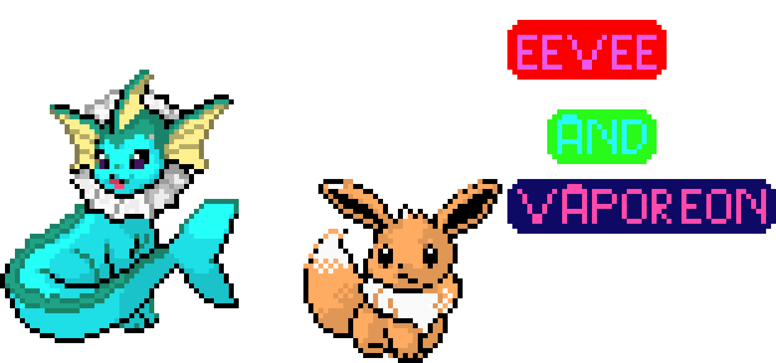 [9664c4] Eevee and Vaporeon (Aarmau,Travlyn,and Dante~Chan)