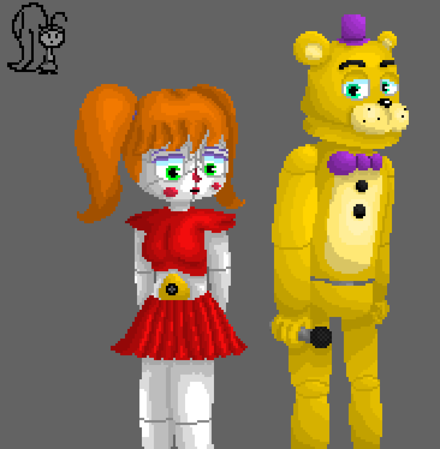 [f7c573] both fredbear and baby are completely done.. next is the poopet