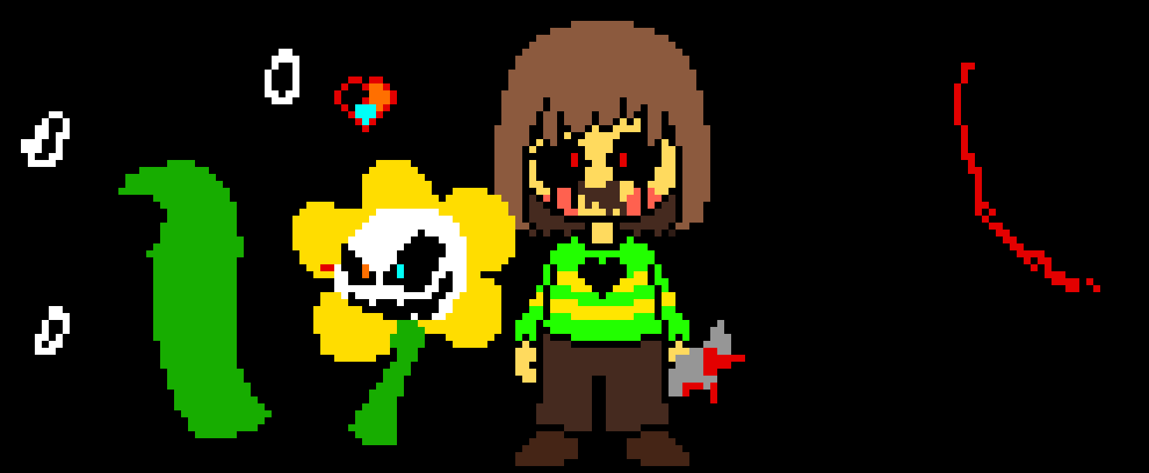 [2b9834] flowey and chara dodge
