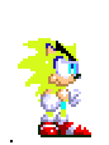 [d3f2ea] Sonic gamer 3 & Knuckles gamer sprite pixel 1994