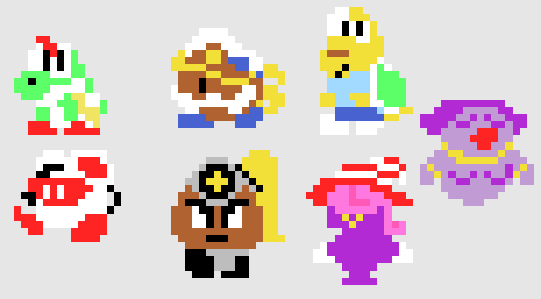 [36db21] paper mario ttyd perler patterns