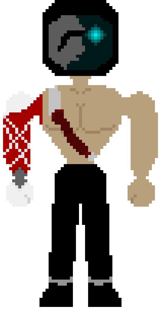 [25d002] *Hed wrap Medical Bandage around the wound, before sitting on his couch* Now....What do I do...