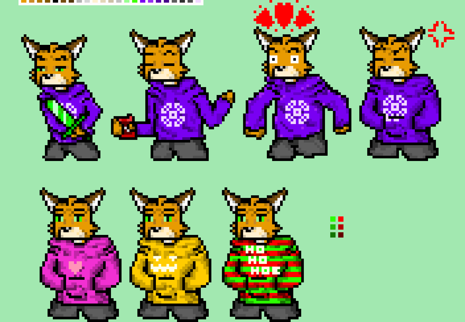 [95be89] Here, one of the like... Eight, palettes...