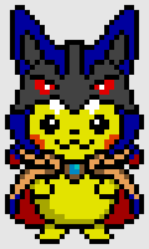 [8060ac] pikachu with mega lucario hoodie
