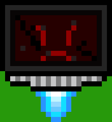 [741690] HEY! These cracks and glitches are battle scars from me saving pam from the invasion back in 2019! Show some respect! -Broken Data