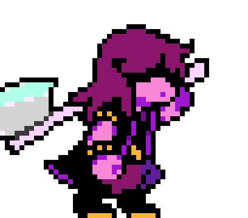 [b63bdb] Ralsei,  keep Sans safe *kicks the guy off of Kris, then slashes with her axe*