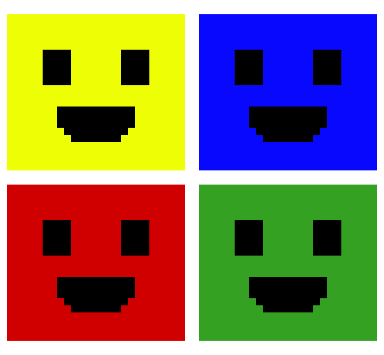 [9664c4] Colorful Smiley Faces