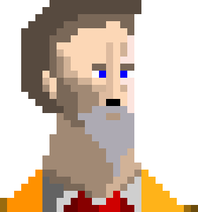 [b6264e] *He looks down silently and slowly covers the wound. He then looks up, crumbles on his knees, uncovers his wound, and topples on the ground.*