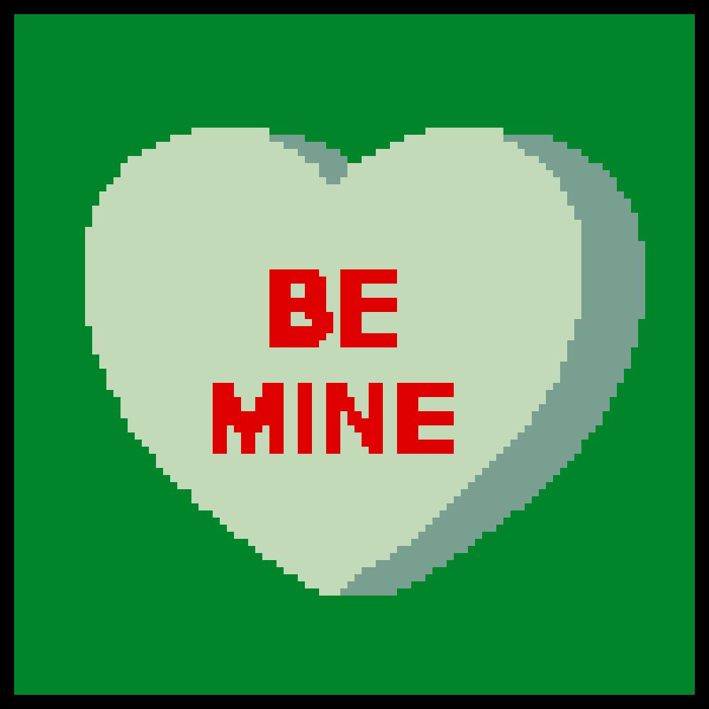 [6200ba] "Be Mine" Candy Heart
