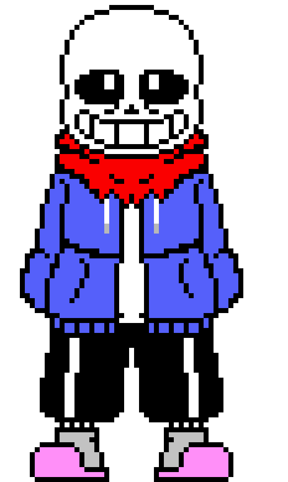 [7b7bce] *Walks up beside gaster* whats happenin?