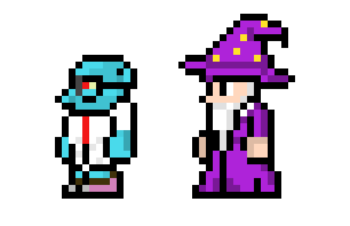 [f4afe8] Wizard and Goblin Tinkerer (Terraria