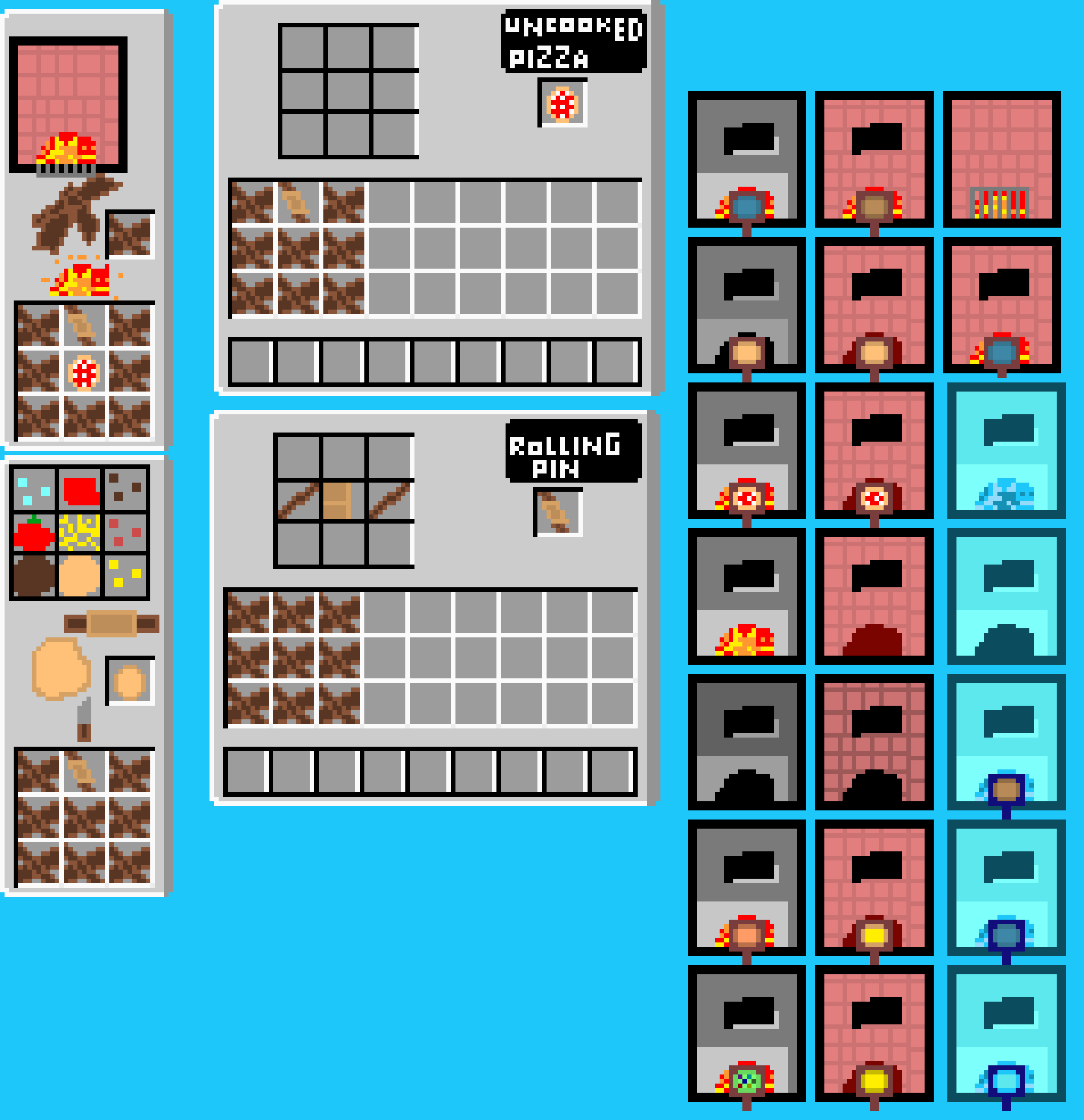 [f7c573] pizza and rolling pin and brick farnis