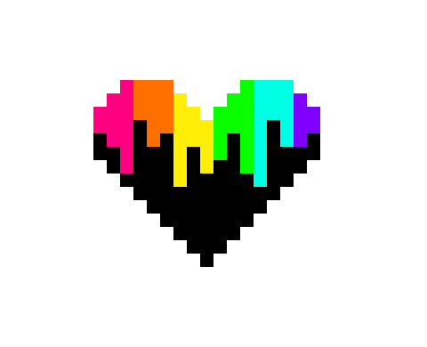 [9664c4] Rainbow Dripping Heart