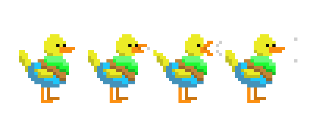 [652402] Cool Venturing Duck Animation Frames