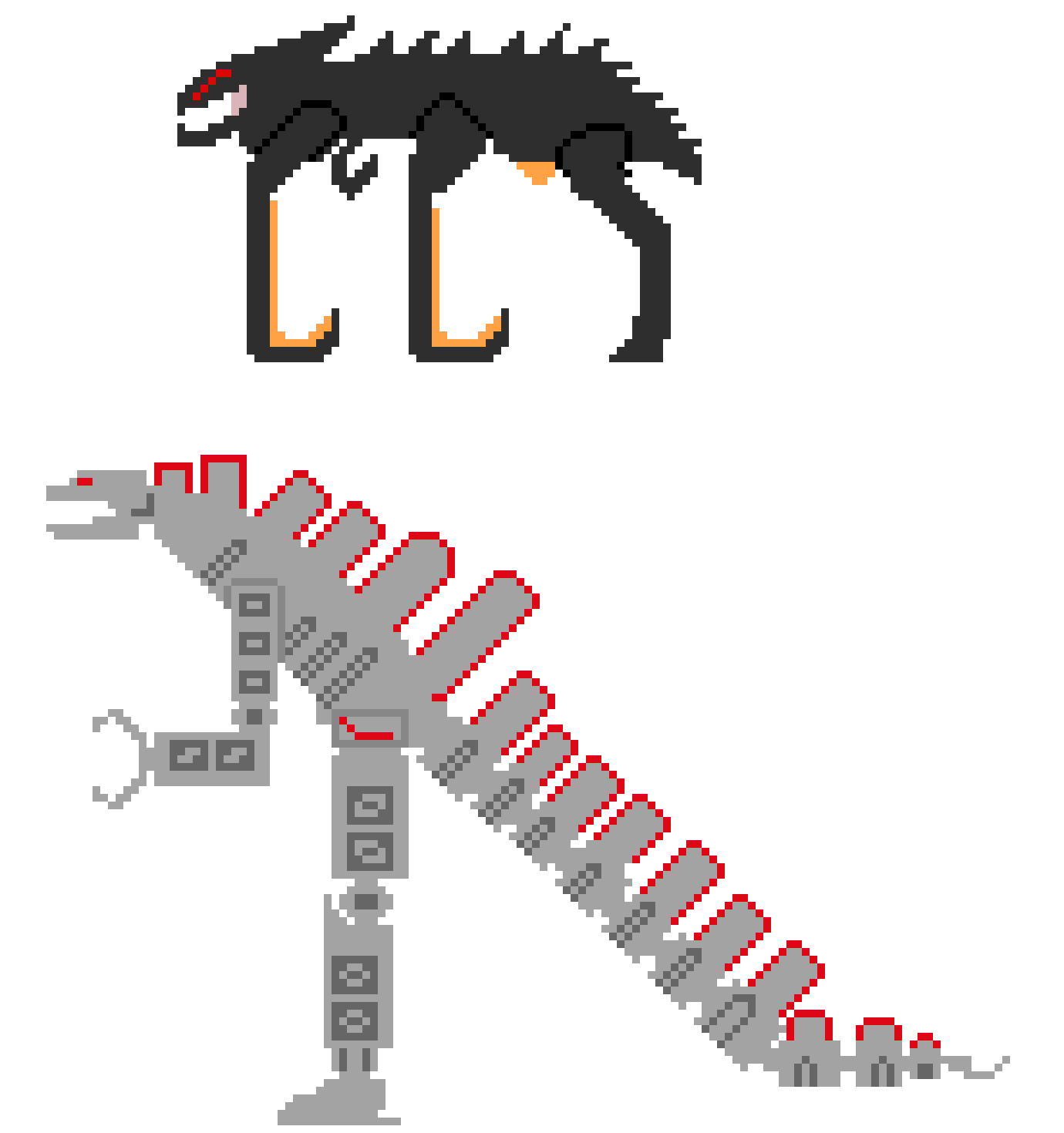 [5c793e] mechagodzilla and feMUTO by sj