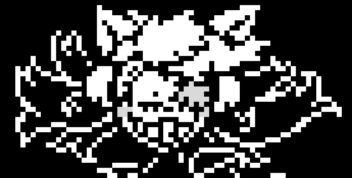 [4f0a9e] Undertale Unhinged Maniacal Mew Mew: im planning on making black and white battle sprites and colored over world sprites