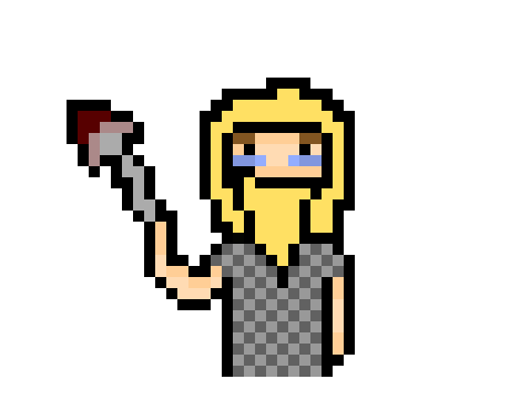 [9664c4] blonde viking with spear
