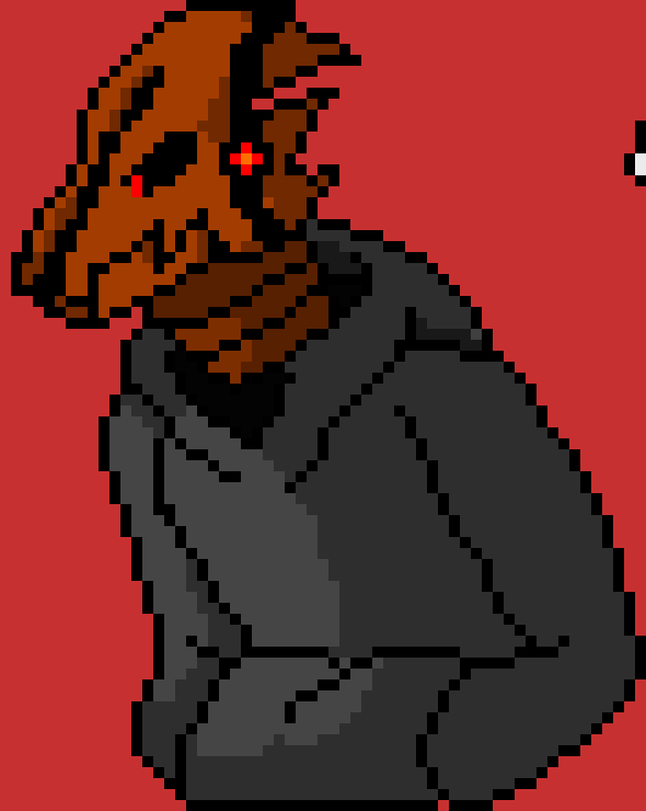 [7398c2] *Puts iron helmet on. Changes into his war clothes* ... *Walks outside* :Red