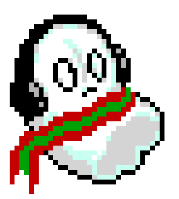 [6de8e4] Festive Napstablook (transparent)