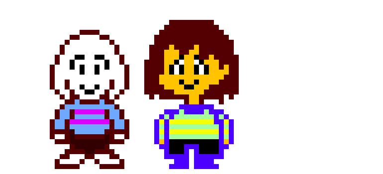 [9664c4] Spinnedtale Asriel and Frisk