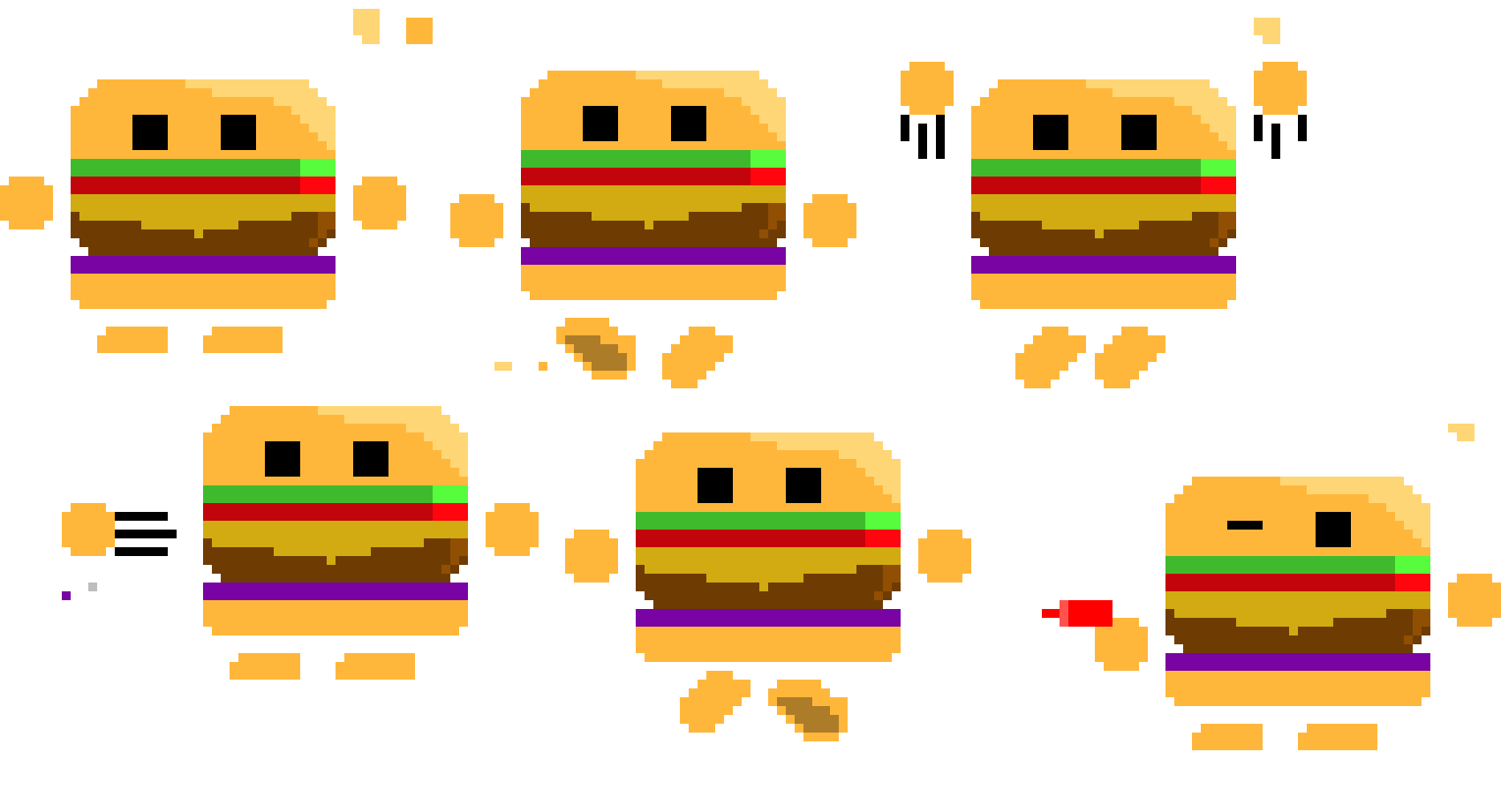 [62189f] food fight burger sprite sheet