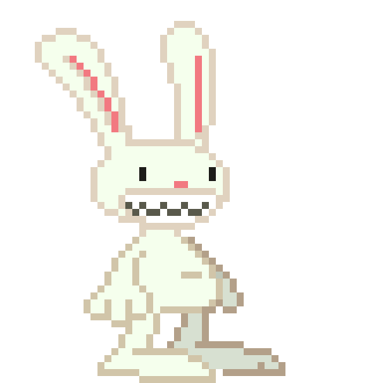 [c15a39] Max: What is taking this guy so long, Has he ever been taght the golden rule, Don't keep a psychotic psychic bunny waiting.