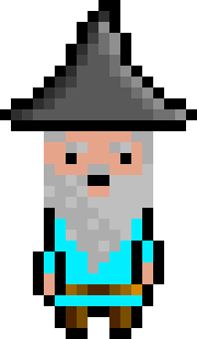 [bb0007] Pixel Wizard Light Blue Idle AniF1