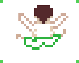 [9664c4] Green pants man right 2 left -2