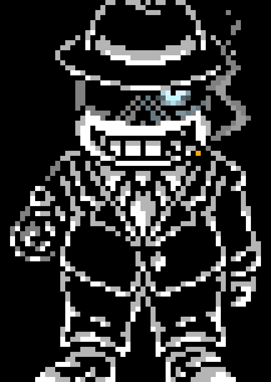 [4076f0] I'd enter a gun fight, and they attempt to shoot me- shit... -hides behind crates to get my gun out- -mafia sans (cleetus)