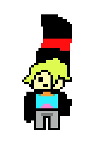 [7cfbf4] Danganronpa pixel sprite: Nagamo Kozochi