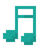 [9664c4] Teal Music Notes