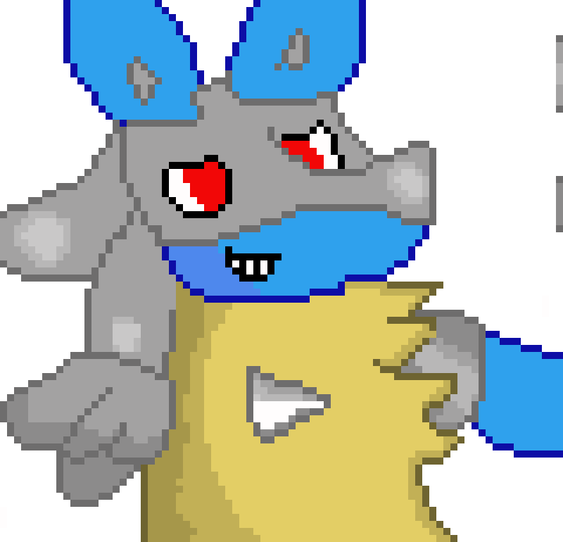 [9664c4] Pokemon Lucario Pixel Animation Frame 3