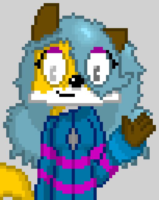 [6d74d1] (She then sees the cat snuggling Foxlynn) Aww, hi little guy!