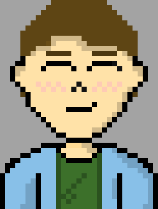 [90896a] *He resisted an urge to squeal, instead just plastering a bright, goofy grin on his face. Though it clearly expressed how excited he was that his favorite demon accepted him.*