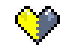 [91ec45] heart gold and grey