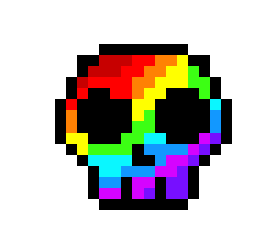 [9664c4] Skull under the rainbow water