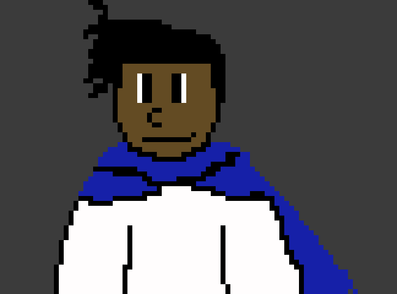 [52b2fb] He smiles, turning to talk to someone, before realizing he's alone, and looking back down, still smiling but a bit less.