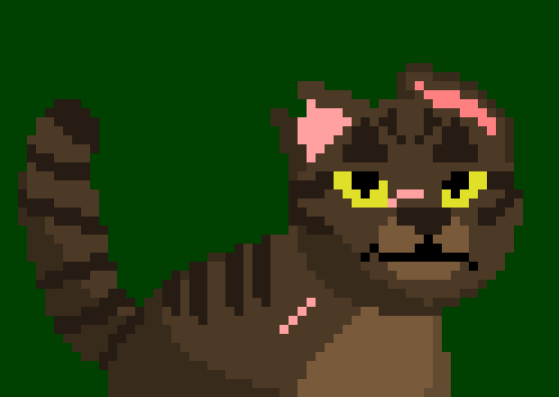 [e8d5c0] Before the battle against BloodClan, Tigerstar is killed by Scourge with a devastating blow that rips all nine lives away from him at once.-Oreo  